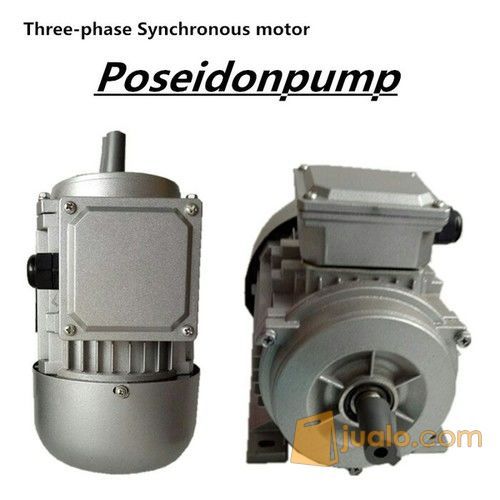 Dinamo Electric Motor 3Phase Synchronous Motors Sinkron Drive Systems Casing Aluminium 380V 1/3HP 250W