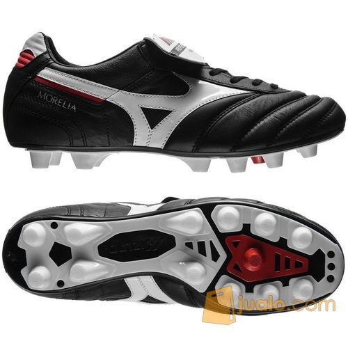 Sepatu Bola Mizuno Morelia II MI Japan Black White Original