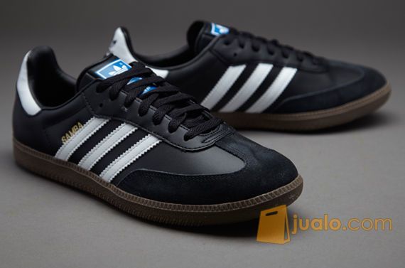 Sepatu Futsal Adidas Samba Black White Gum