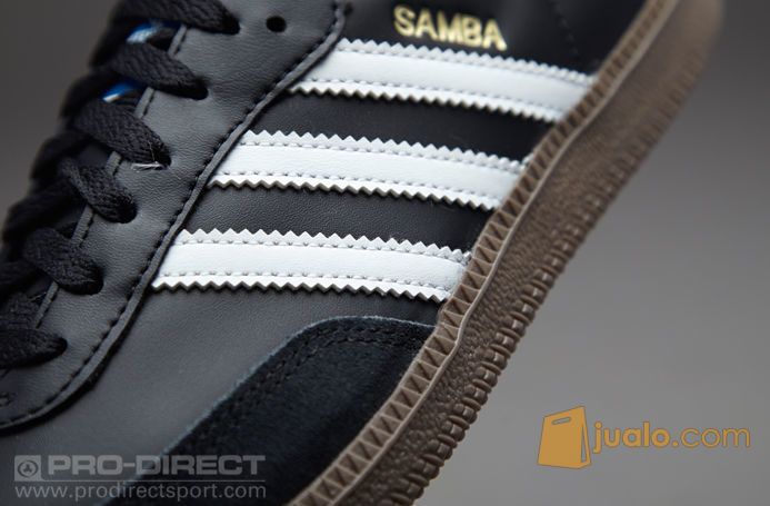 Sepatu Futsal Adidas Samba Black White Gum