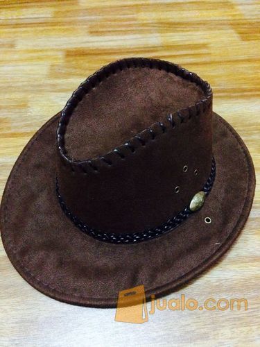 Topi fedora koboy koboi cowboy cow boy coklat