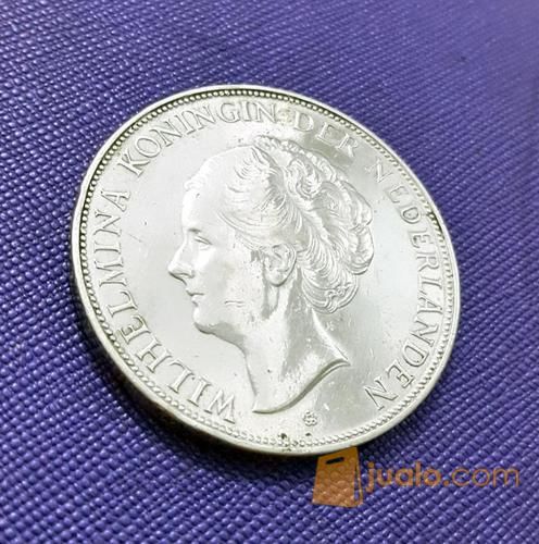 Koin 2,5 Gulden Belanda Th.1937 Queen Wilhelmina