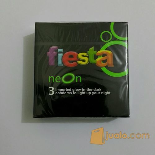 kondom fiesta neon isi 3 buah kontrasepsi KB kesehatan pria wanita
